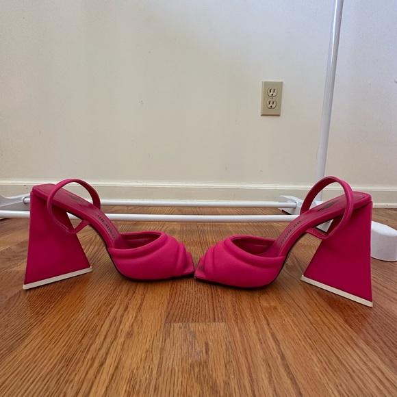 REPOSH Attico Pink Chunky Heels size 37 - Picture 3 of 5